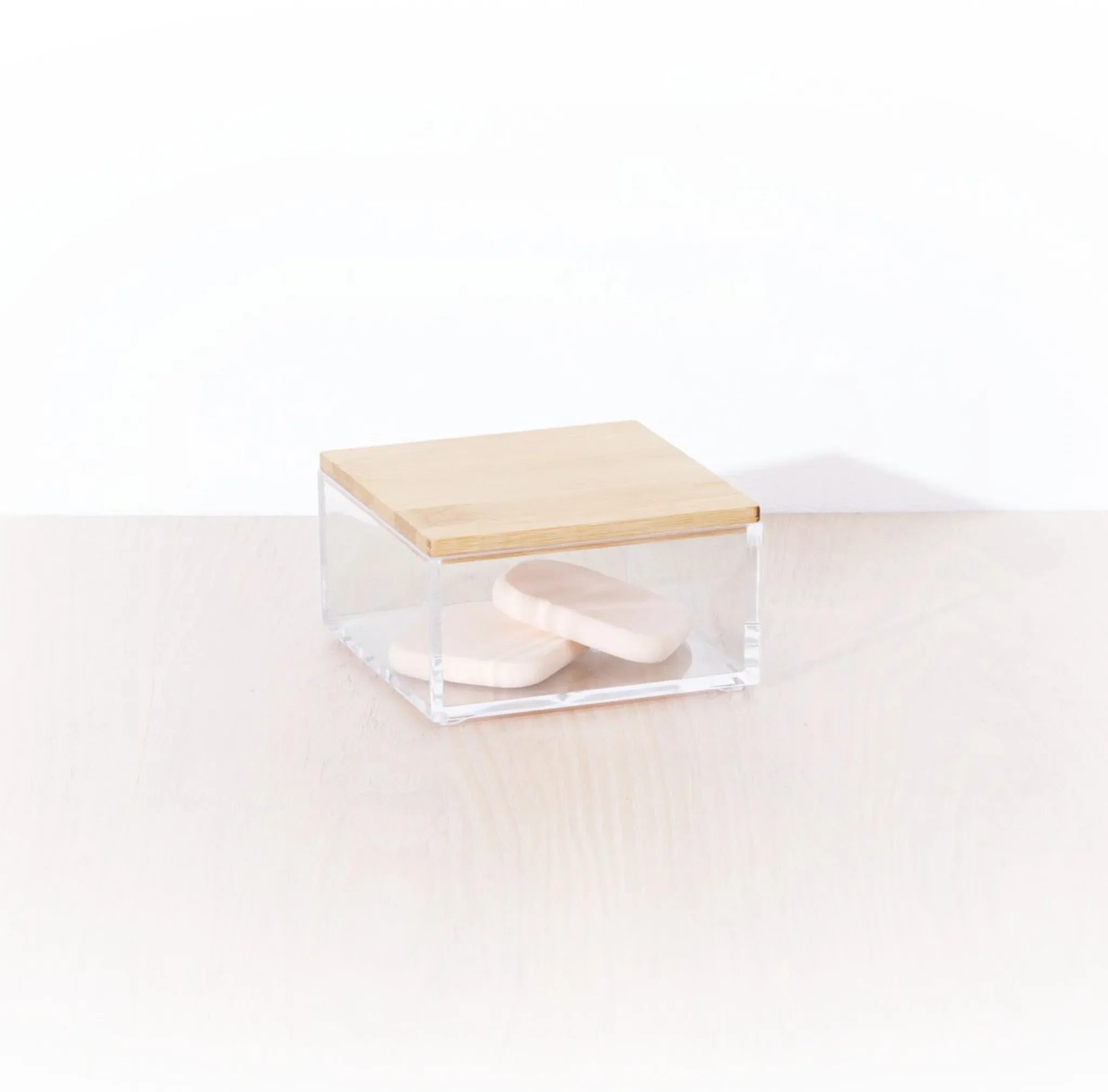5five Simply Smart Kosmetik-Aufbewahrungsbox Selena Square mit Bambusdeckel